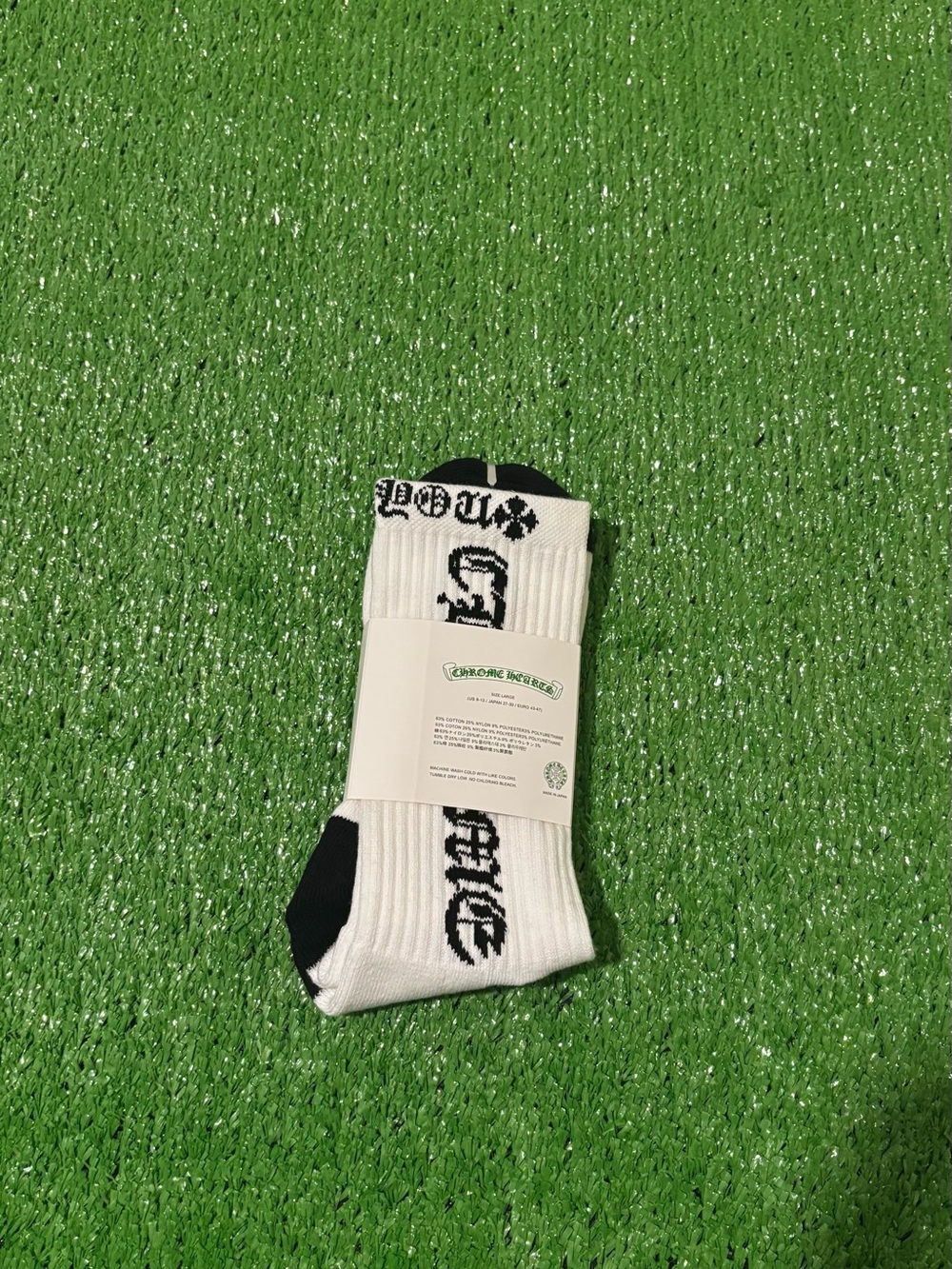Chome Heart Socks Black/White